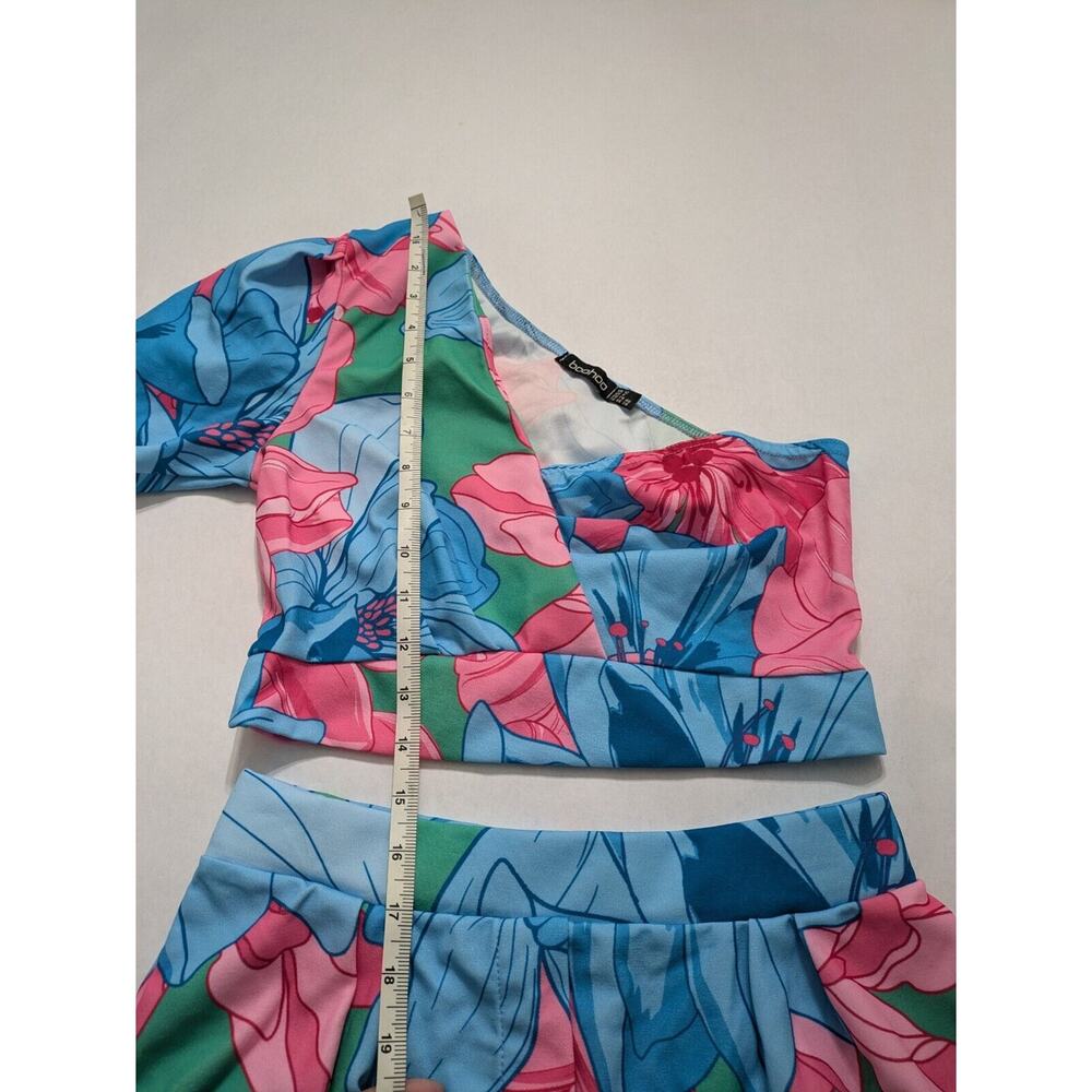 Boohoo Top Women's Size 8 One Sided Swim Beach Boho Summer Ruffle Crop 3 Pcs Lot - Picture 10 of 16